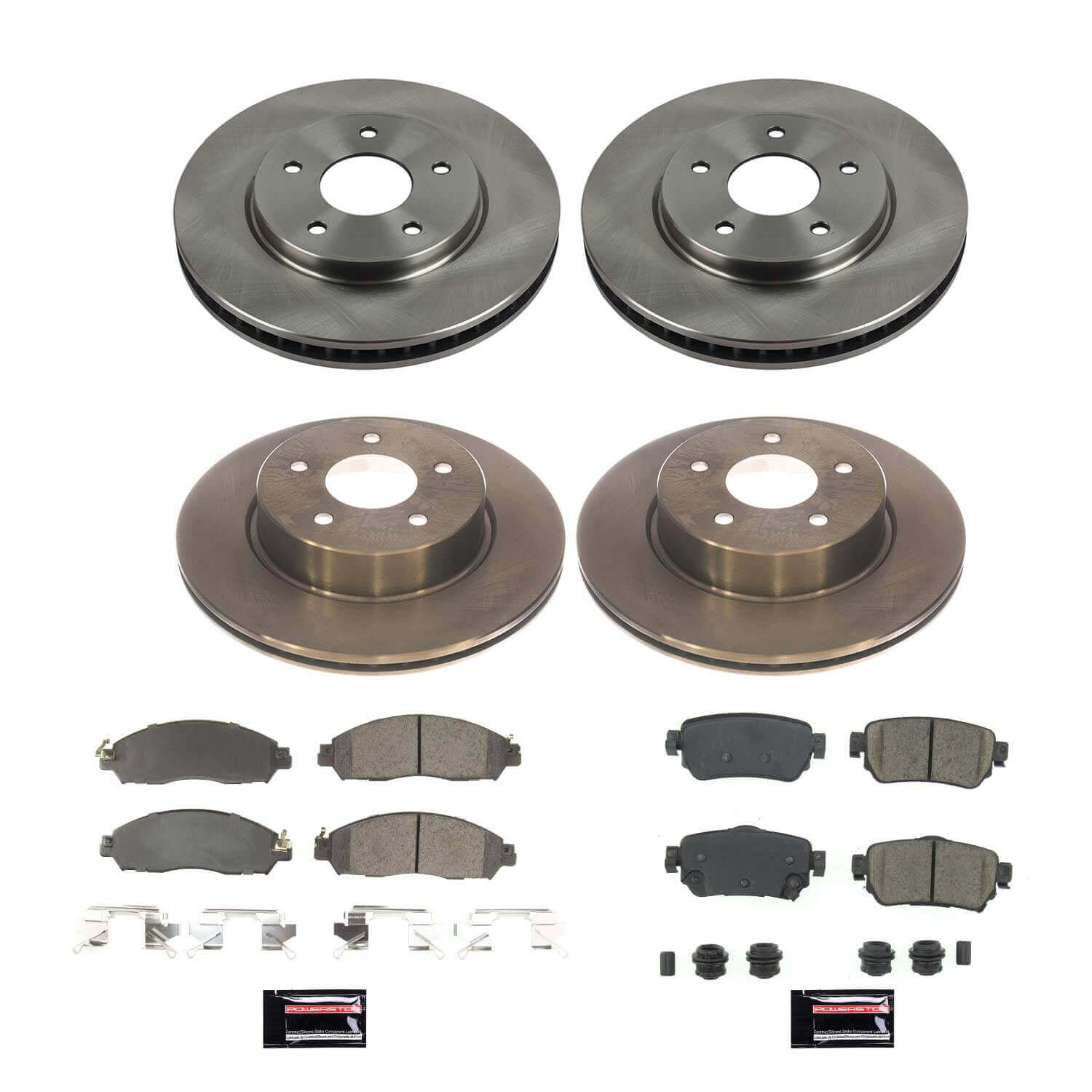 Power Stop KOE8274 Front And Rear Autospecialty 1-Click OE Replacement Pad And Rotor Kit for 2018-2025 Nissan Leaf product image