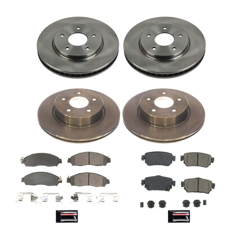 Power Stop KOE8274 Front And Rear Autospecialty 1-Click OE Replacement Pad And Rotor Kit for 2018-2025 Nissan Leaf product image