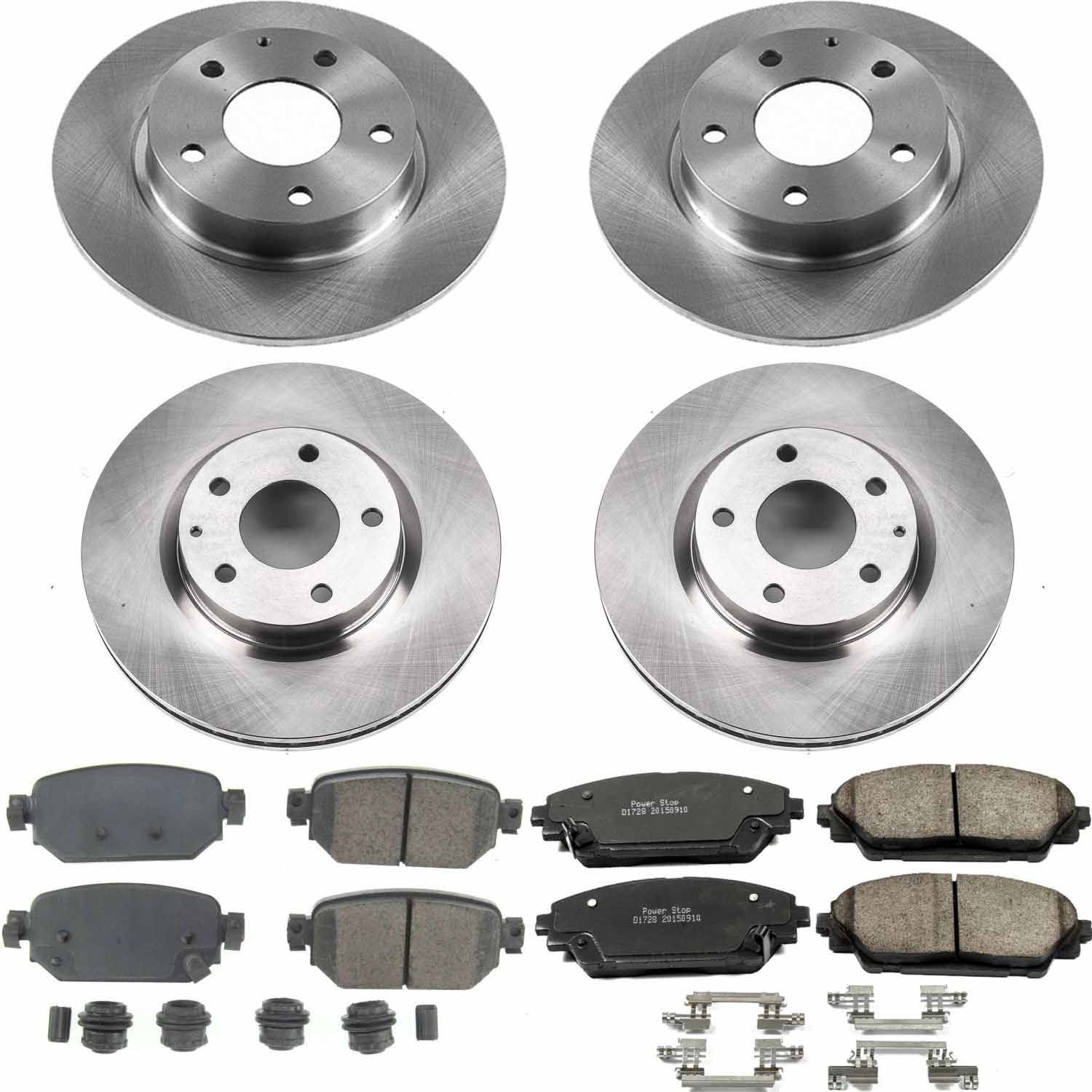 Power Stop KOE8282 Autospecialty 1-Click Daily Driver Front And Rear Pad And Rotor Kit for 2017-2018 Mazda 3 product image