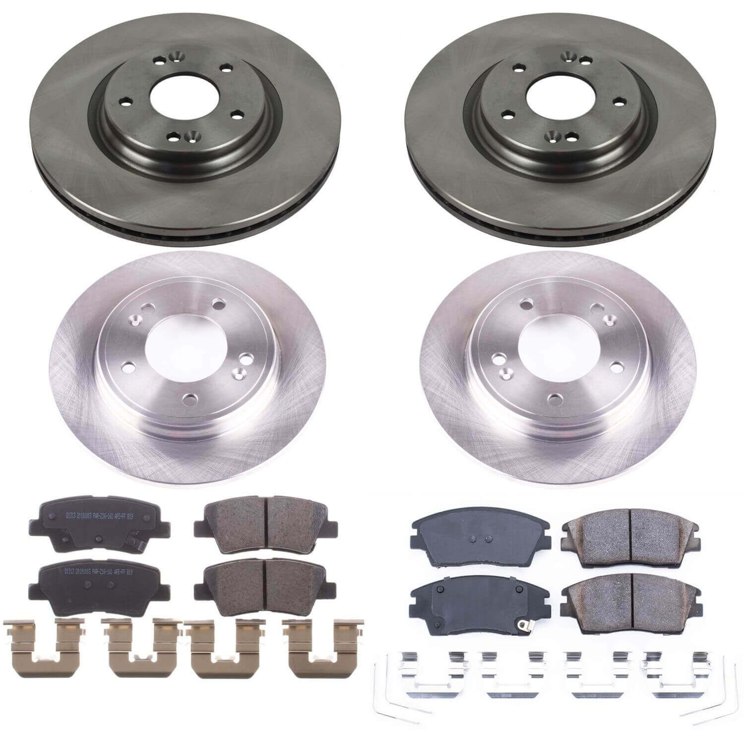Power Stop KOE8285 Autospecialty 1-Click Daily Driver Front And Rear Pad And Rotor Kit for 2017-2020 Hyundai Elantra Rear Disc product image