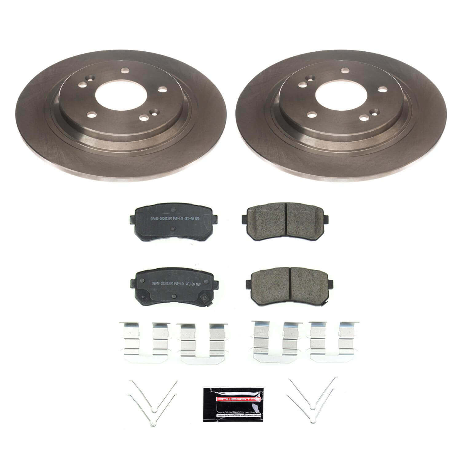 Power Stop KOE8306 Rear Autospecialty 1-Click OE Replacement Pad And Rotor Kit for 2018 Hyundai Kona Limited, SE, SEL, Ultimate All Wheel Drive product image