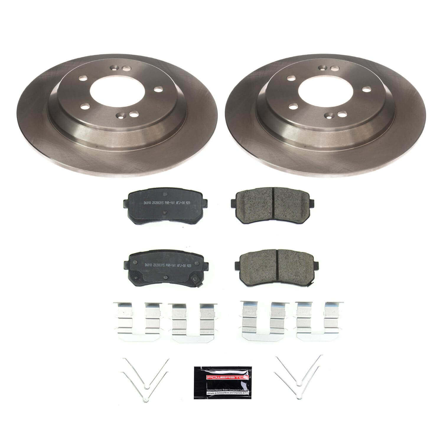 Power Stop KOE8307 Rear Autospecialty 1-Click OE Replacement Pad And Rotor Kit for 2018 Hyundai Kona Limited, Ultimate Front Wheel Drive product image