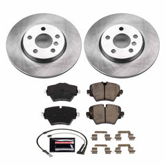 Power Stop KOE8323 Autospecialty 1-Click Daily Driver Front Pad And Rotor Kit for 2019 MINI Cooper Clubman ALL4, Base product image
