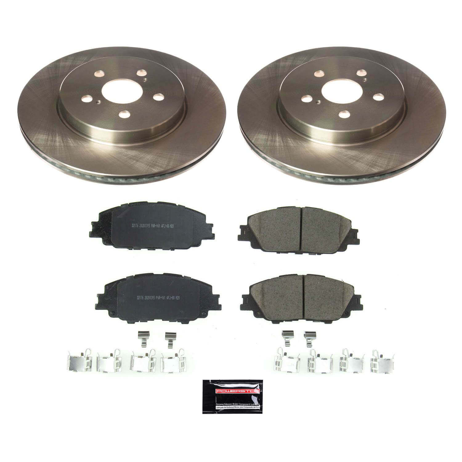Power Stop KOE8328 Front Autospecialty 1-Click OE Replacement Pad And Rotor Kit for 2019-2024 Toyota Corolla product image