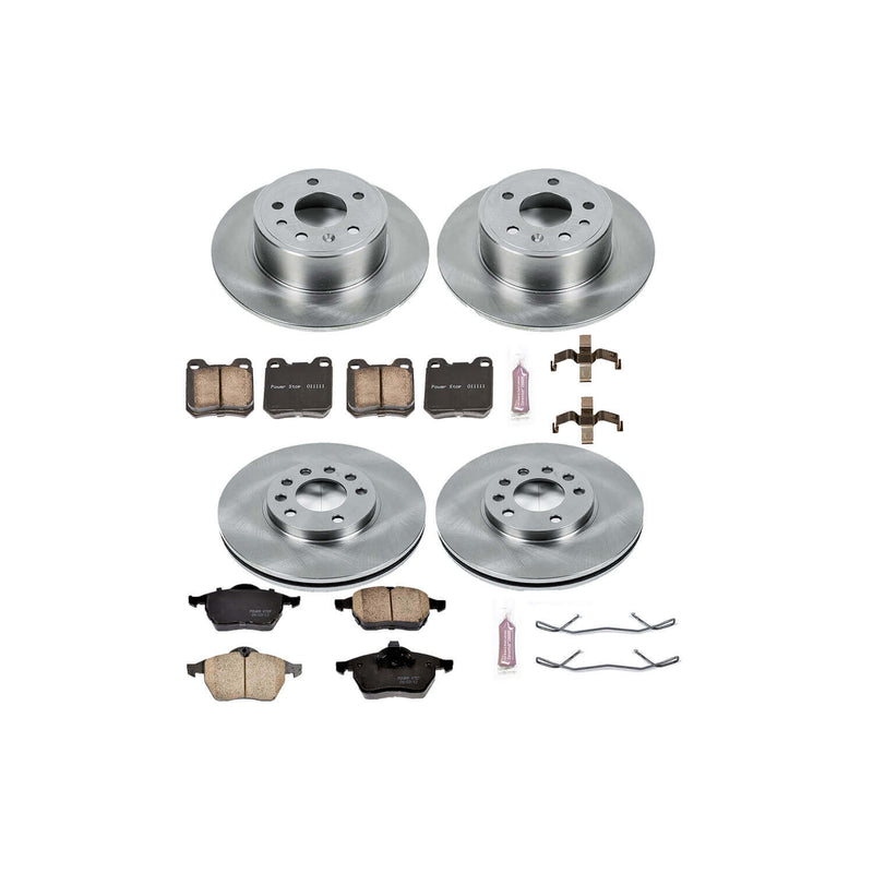 Power Stop KOE833 Autospecialty - 1-Click Daily Driver Brake Kits (Front And Rear) for 1997-1998 Saab 900 product image