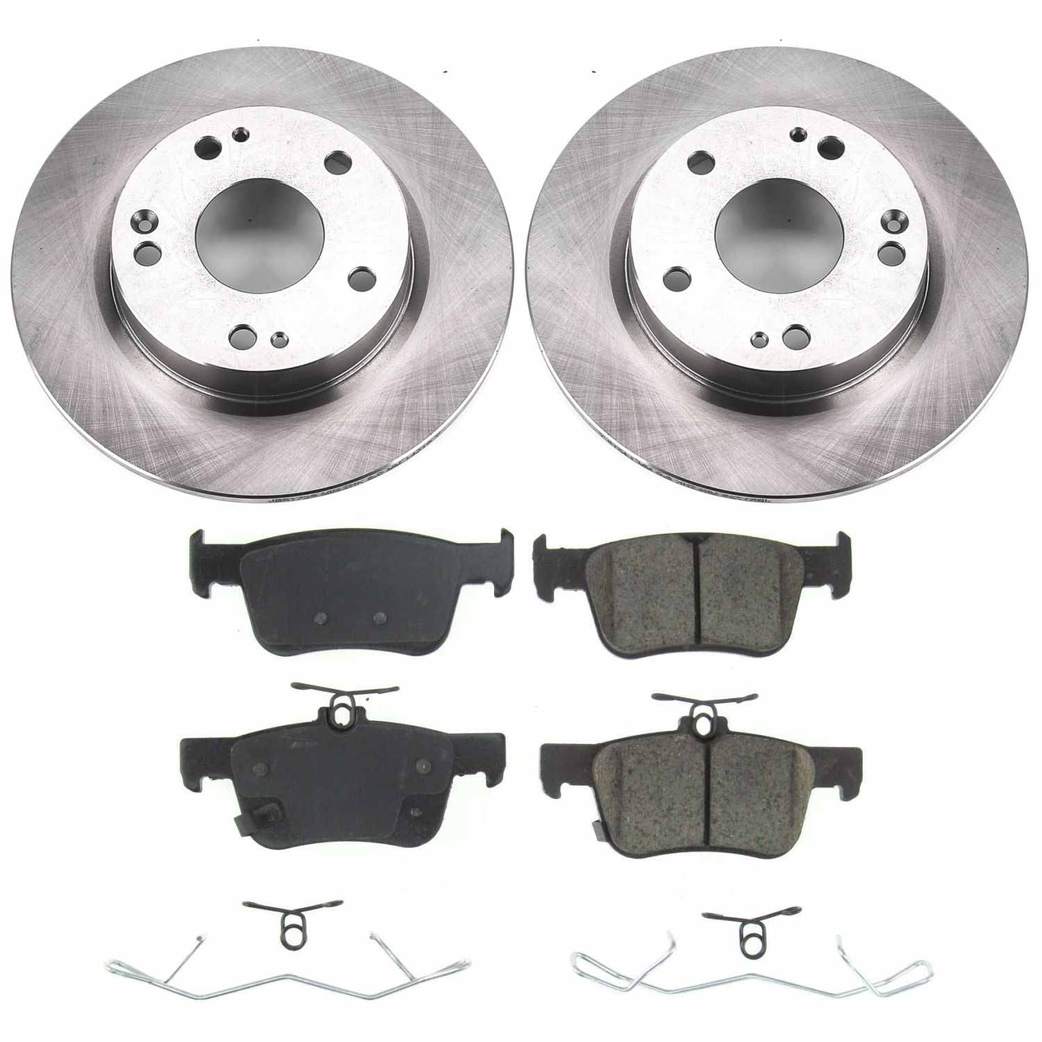 Power Stop KOE8330 Autospecialty 1-Click Daily Driver Rear Pad And Rotor Kit for 2020 Honda Civic EX, EX-L, LX, Sport, Sport Touring Hatchback product image