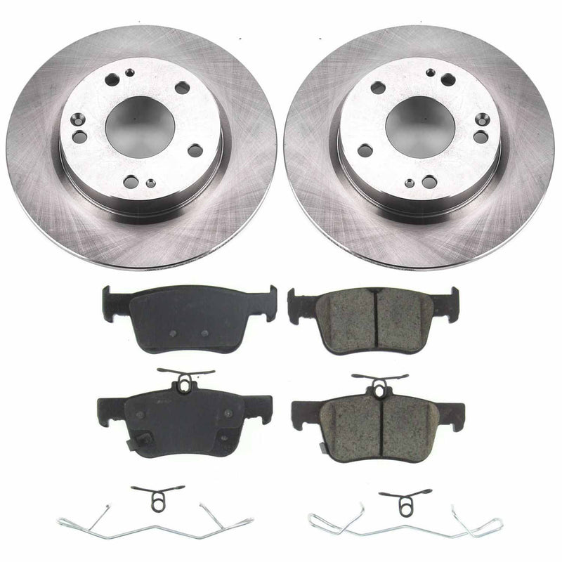 Power Stop KOE8330 Autospecialty 1-Click Daily Driver Rear Pad And Rotor Kit for 2020 Honda Civic EX, EX-L, LX, Sport, Sport Touring Hatchback product image