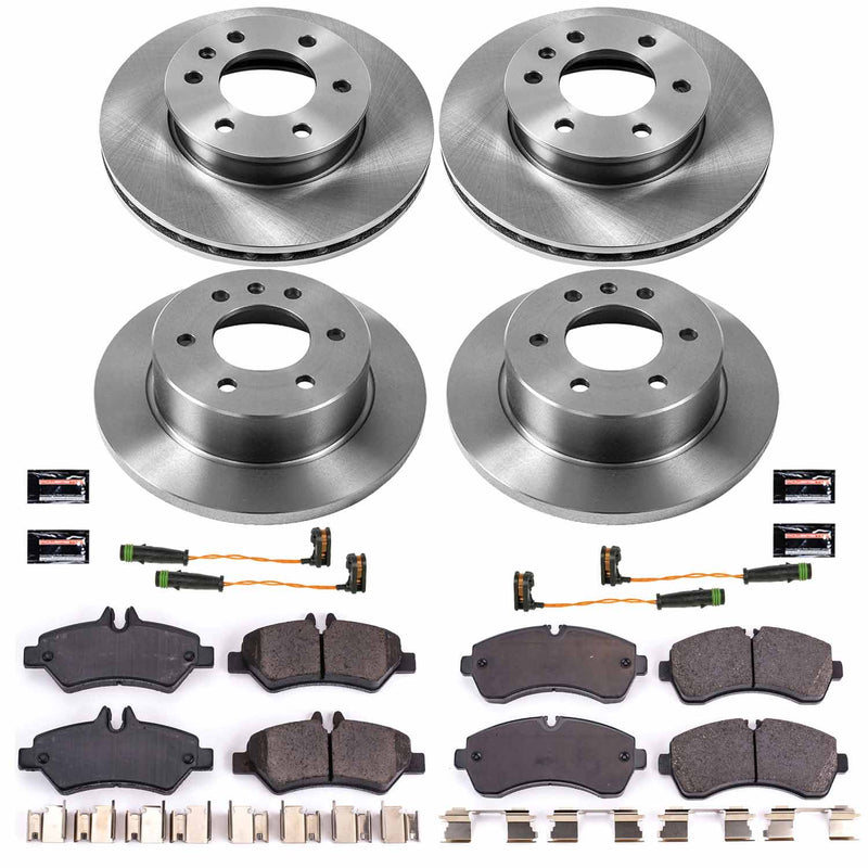 Power Stop KOE8342 Autospecialty 1-Click Daily Driver Front And Rear Pad And Rotor Kit for 2010-2018 Freightliner Sprinter 3500 product image