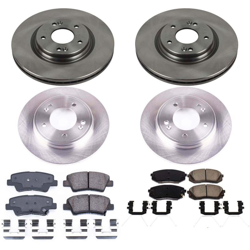 Power Stop KOE8345 Autospecialty 1-Click Daily Driver Front And Rear Pad And Rotor Kit for 2019-2021 Hyundai Veloster product image