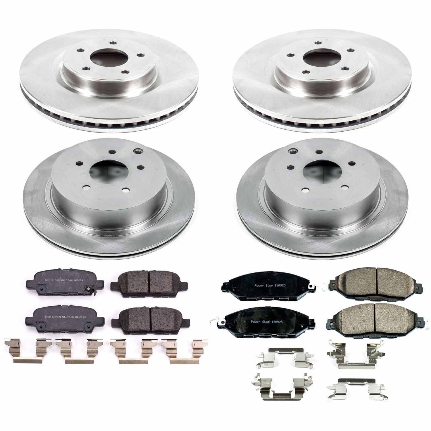 Power Stop KOE8347 Autospecialty 1-Click Daily Driver Front And Rear Pad And Rotor Kit for 2019-2020 Infiniti QX60 product image
