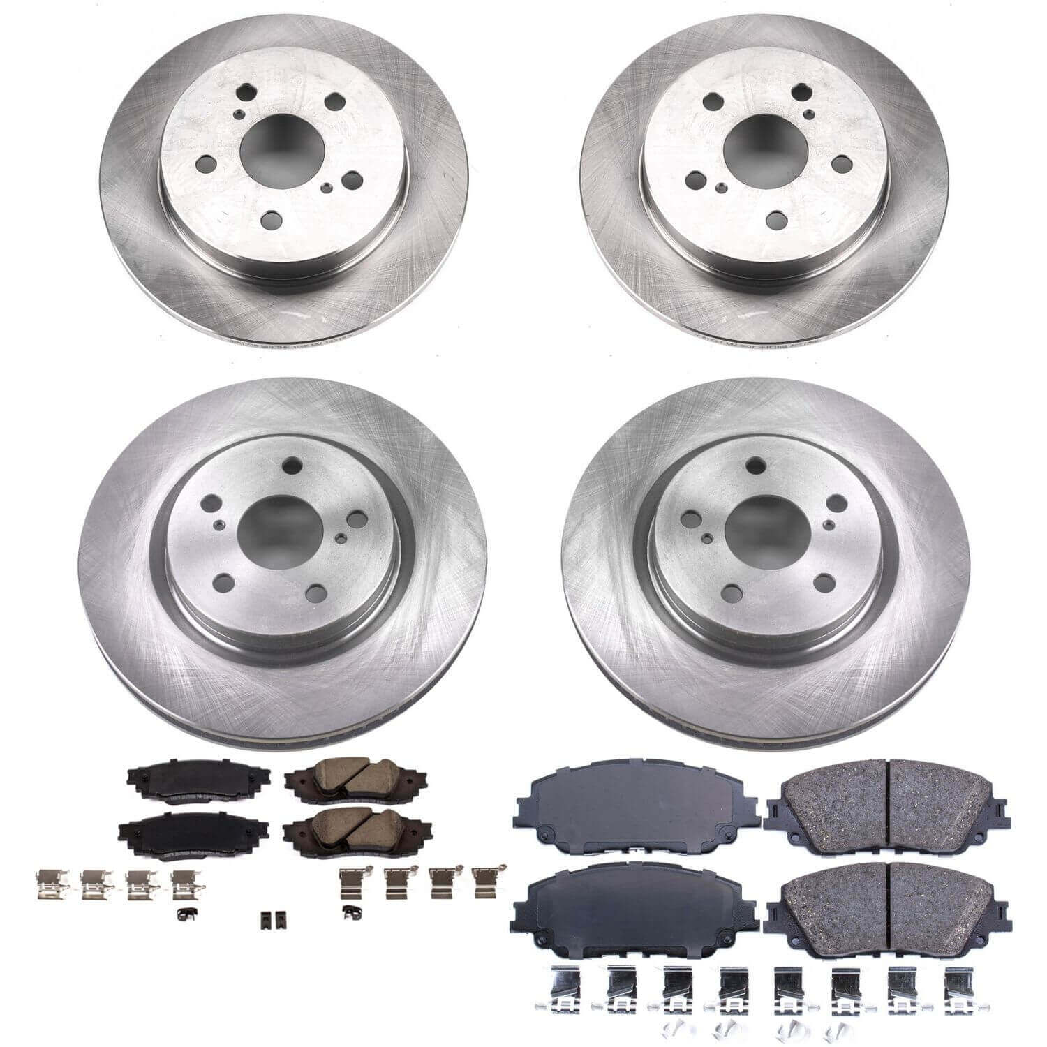 Power Stop KOE8348 Autospecialty 1-Click Daily Driver Front And Rear Pad And Rotor Kit for 2021-2024 Lexus ES250 product image