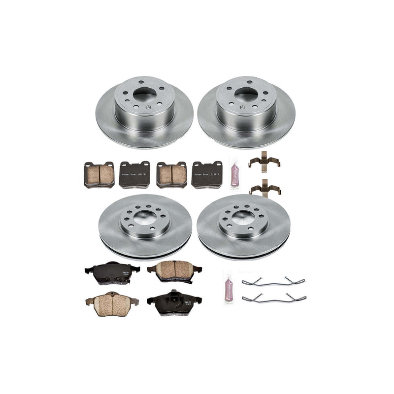 Power Stop KOE835 Autospecialty - 1-Click Daily Driver Brake Kits (Front And Rear) for 1999-2005 Saab 9-3. product image