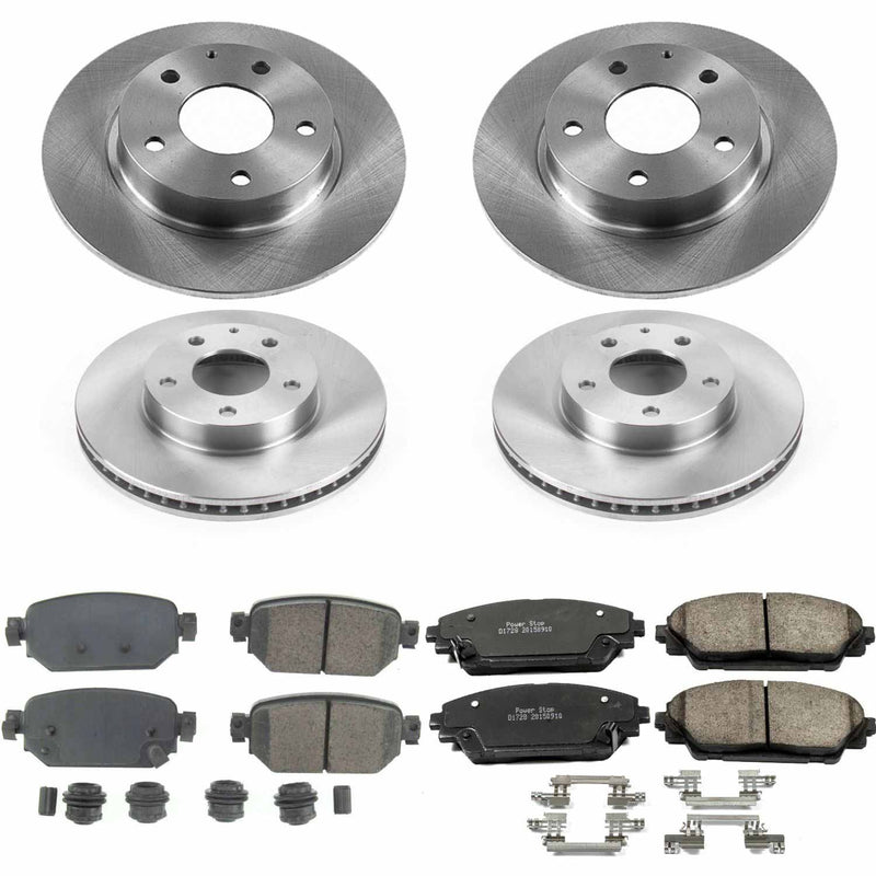 Power Stop KOE8350 Autospecialty 1-Click Daily Driver Front And Rear Pad And Rotor Kit for 2019-2021 Mazda CX-3 Front Wheel Drive product image