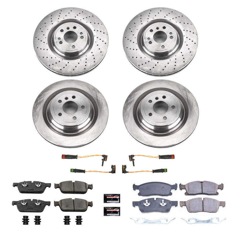 Power Stop KOE8354 Autospecialty 1-Click Daily Driver Front And Rear Pad And Rotor Kit for 2014-2016 Mercedes-Benz GL450 product image