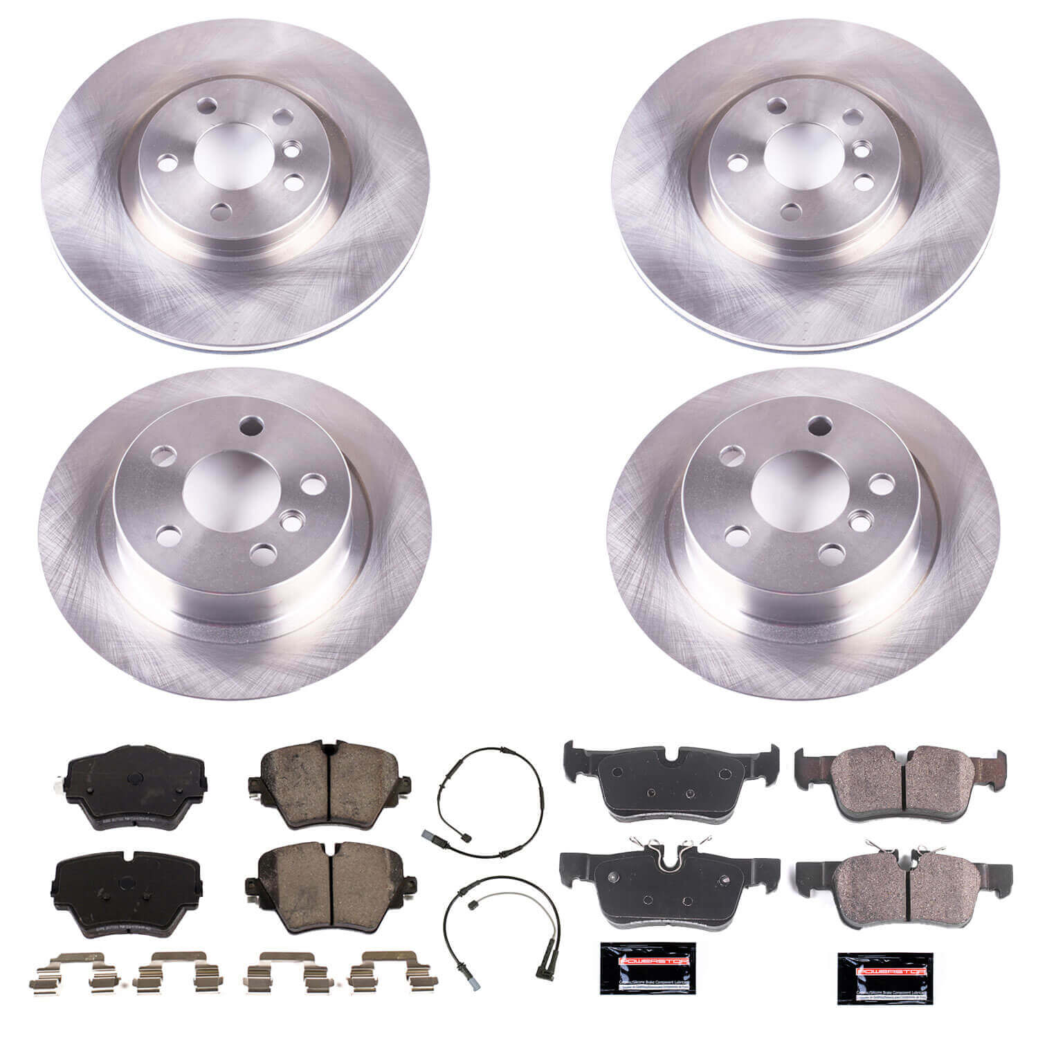 Power Stop KOE8356 Autospecialty 1-Click Daily Driver Front And Rear Pad And Rotor Kit for 2017-2020 MINI Cooper Countryman S, S ALL4 product image