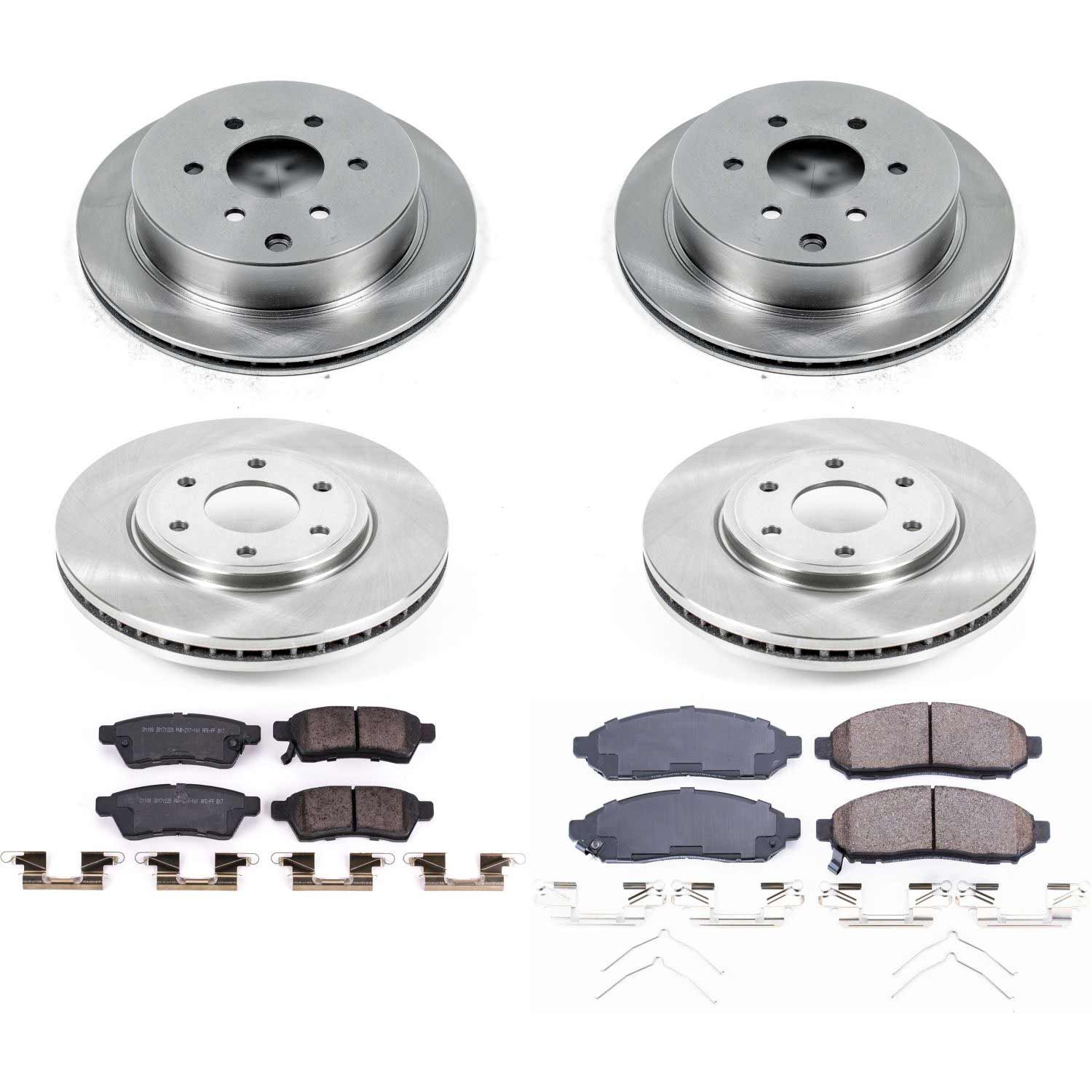 Power Stop KOE8357 Autospecialty 1-Click Daily Driver Front And Rear Pad And Rotor Kit for 2016-2019 Nissan Frontier Rear Wheel Drive product image