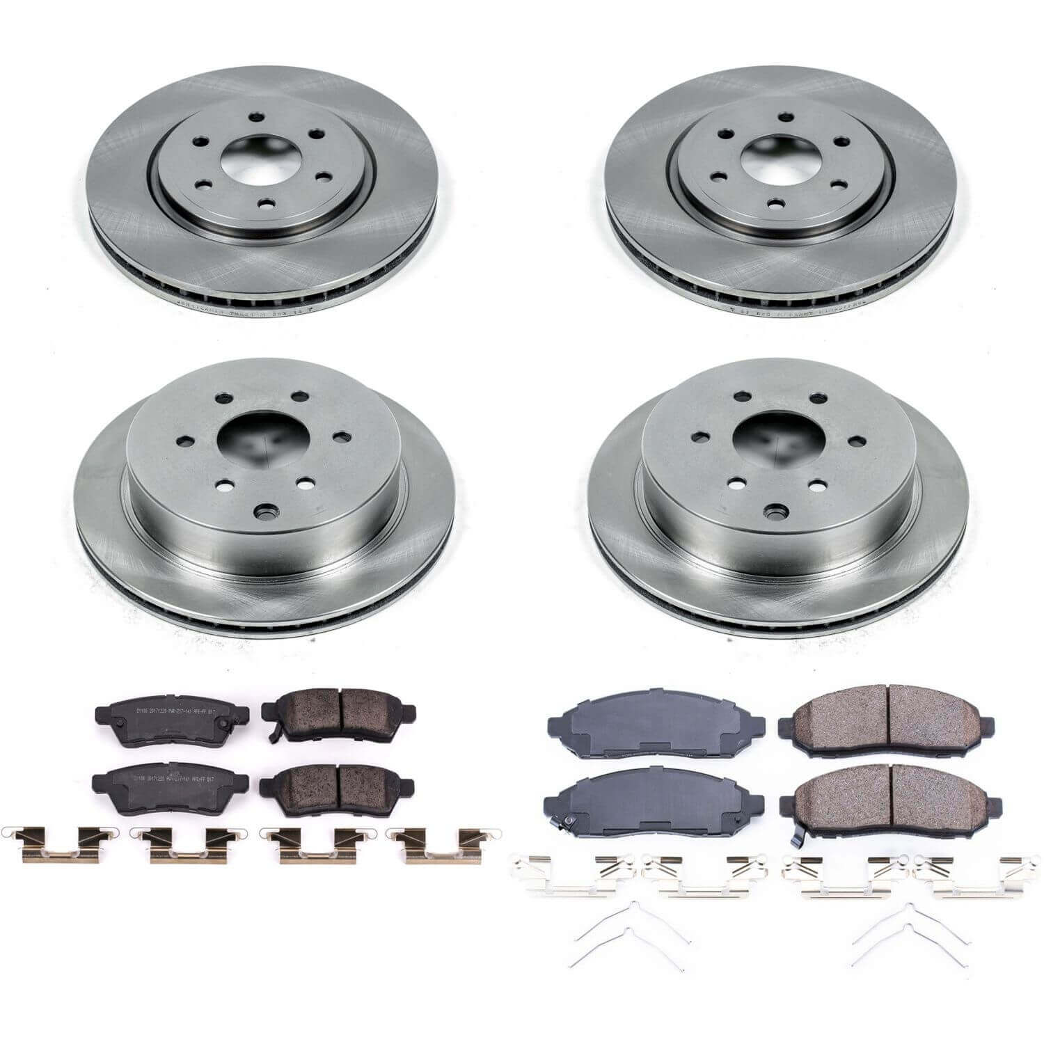 Power Stop KOE8358 Autospecialty 1-Click Daily Driver Front And Rear Pad And Rotor Kit for 2016-2019 Nissan Frontier 4 Wheel Drive, Rear Wheel Drive product image