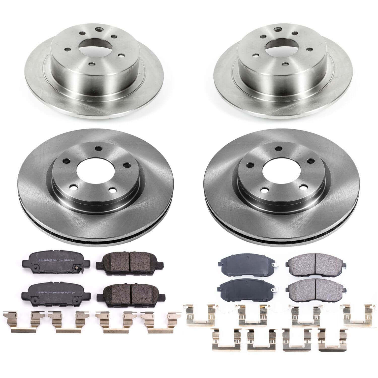 Power Stop KOE8359 Autospecialty 1-Click Daily Driver Front And Rear Pad And Rotor Kit for 2019 Nissan Sentra S, SL, SR product image