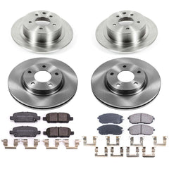 Power Stop KOE8359 Autospecialty 1-Click Daily Driver Front And Rear Pad And Rotor Kit for 2019 Nissan Sentra S, SL, SR product image