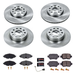 Power Stop KOE8363 Autospecialty 1-Click Daily Driver Front And Rear Pad And Rotor Kit for 2015-2021 Volkswagen Golf product image
