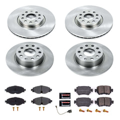 Power Stop KOE8364 Autospecialty 1-Click Daily Driver Front And Rear Pad And Rotor Kit for 2017-2019 Volkswagen Golf Alltrack product image