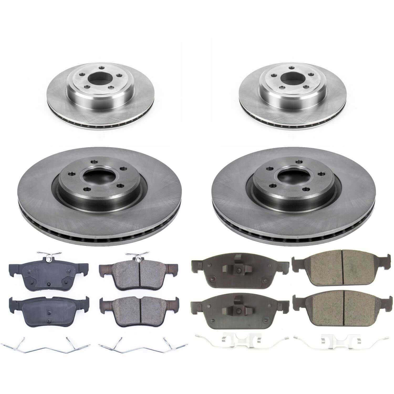 Power Stop KOE8390 Autospecialty 1-Click Daily Driver Front And Rear Pad And Rotor Kit for 2017-2019 Lincoln Mkc Front Wheel Drive product image