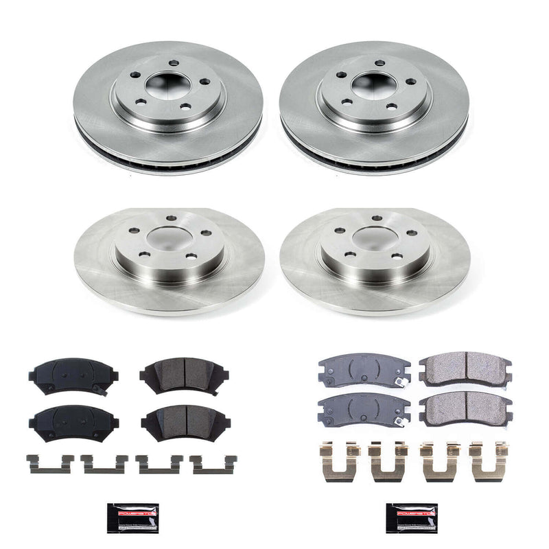 Power Stop KOE8438 Autospecialty 1-Click Daily Driver Front And Rear Pad And Rotor Kit for 2005 Cadillac Deville product image