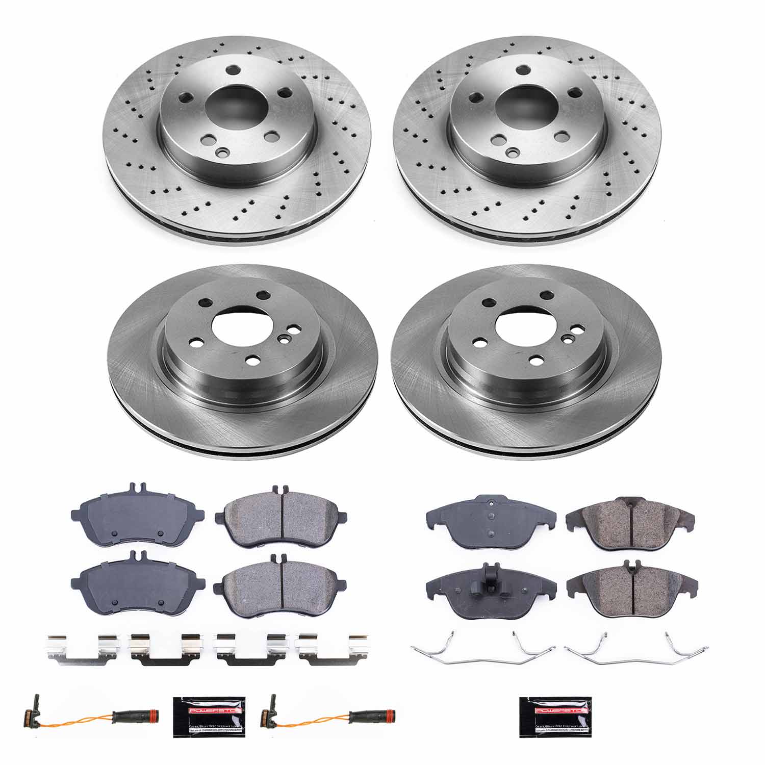 Power Stop KOE8439 Autospecialty 1-Click Daily Driver Front And Rear Pad And Rotor Kit for 2012-2015 Mercedes-Benz C250 product image