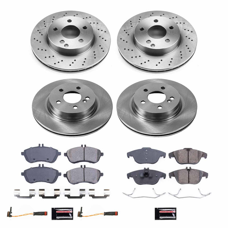 Power Stop KOE8439 Autospecialty 1-Click Daily Driver Front And Rear Pad And Rotor Kit for 2012-2015 Mercedes-Benz C250 product image