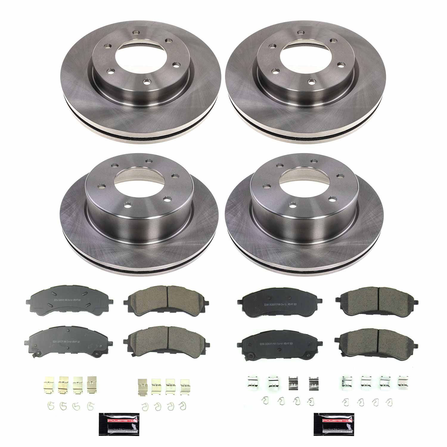 Power Stop KOE8448 Front And Rear Autospecialty 1-Click OE Replacement Pad And Rotor Kit for 2019-2023 Ford Ranger product image