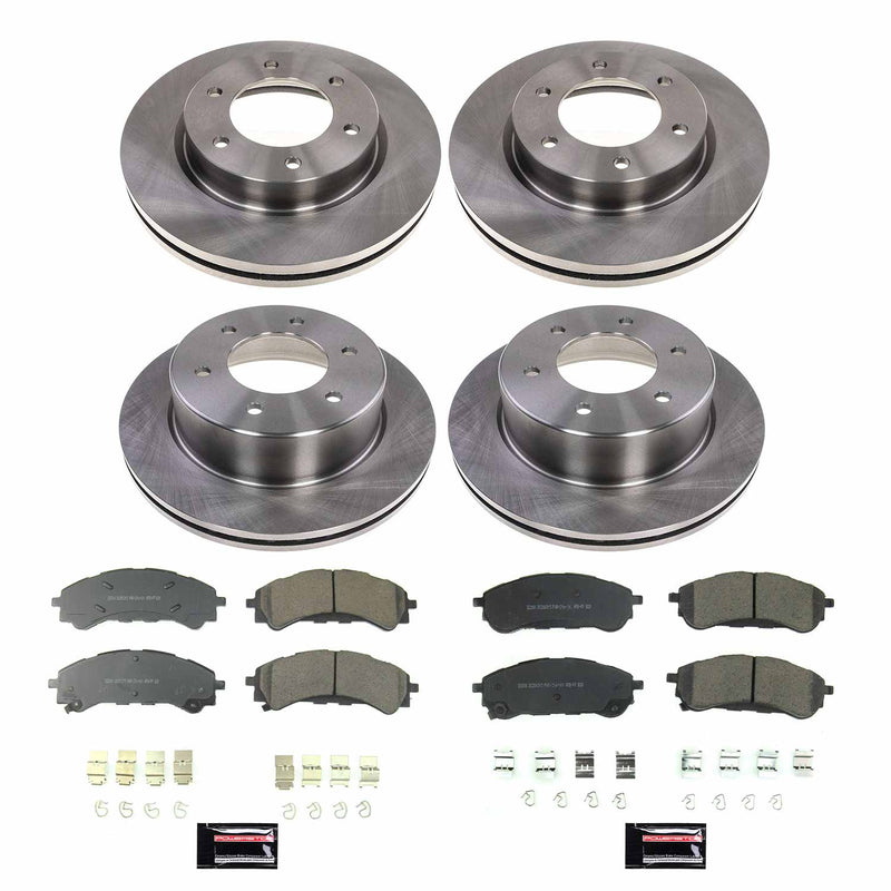 Power Stop KOE8448 Front And Rear Autospecialty 1-Click OE Replacement Pad And Rotor Kit for 2019-2023 Ford Ranger product image