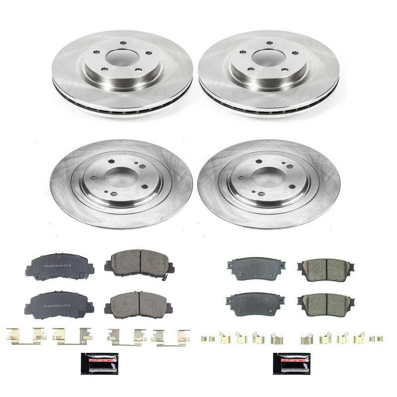 Power Stop KOE8460 Front And Rear Autospecialty 1-Click OE Replacement Pad And Rotor Kit for 2018-2020 Mitsubishi Eclipse Cross product image