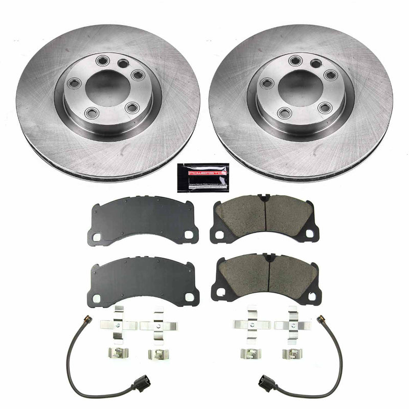 Power Stop KOE8476 Front Autospecialty 1-Click OE Replacement Pad And Rotor Kit for 2013 Porsche Cayenne Diesel, GTS, S, S Hybrid product image