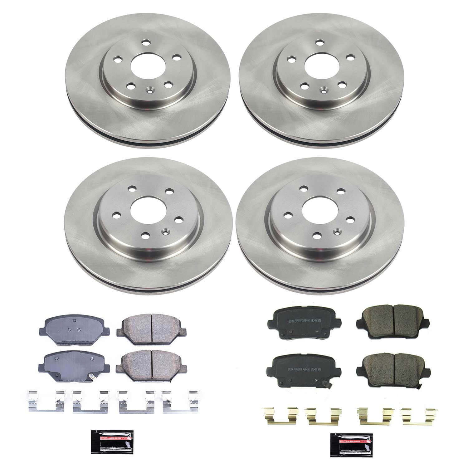 Power Stop KOE8504 Front And Rear Autospecialty 1-Click OE Replacement Pad And Rotor Kit for 2019 Cadillac XT4 product image