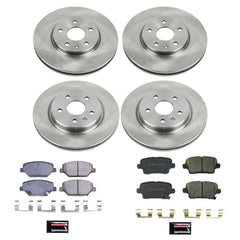 Power Stop KOE8504 Front And Rear Autospecialty 1-Click OE Replacement Pad And Rotor Kit for 2019 Cadillac XT4 product image