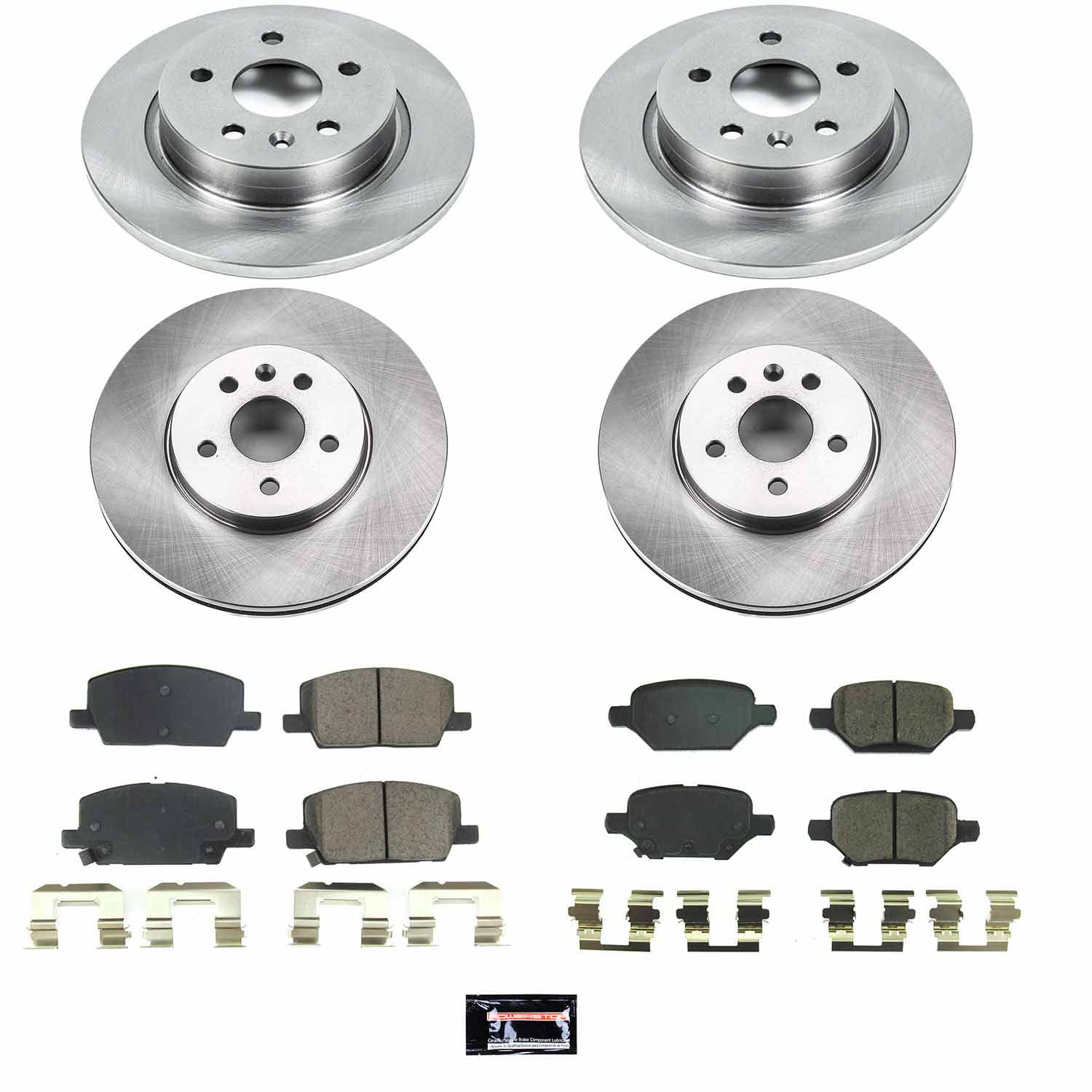 Power Stop KOE8505 Front And Rear Autospecialty 1-Click OE Replacement Pad And Rotor Kit for 2018-2022 Buick Encore product image