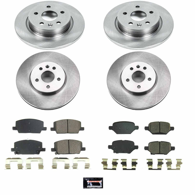 Power Stop KOE8505 Front And Rear Autospecialty 1-Click OE Replacement Pad And Rotor Kit for 2018-2022 Buick Encore product image