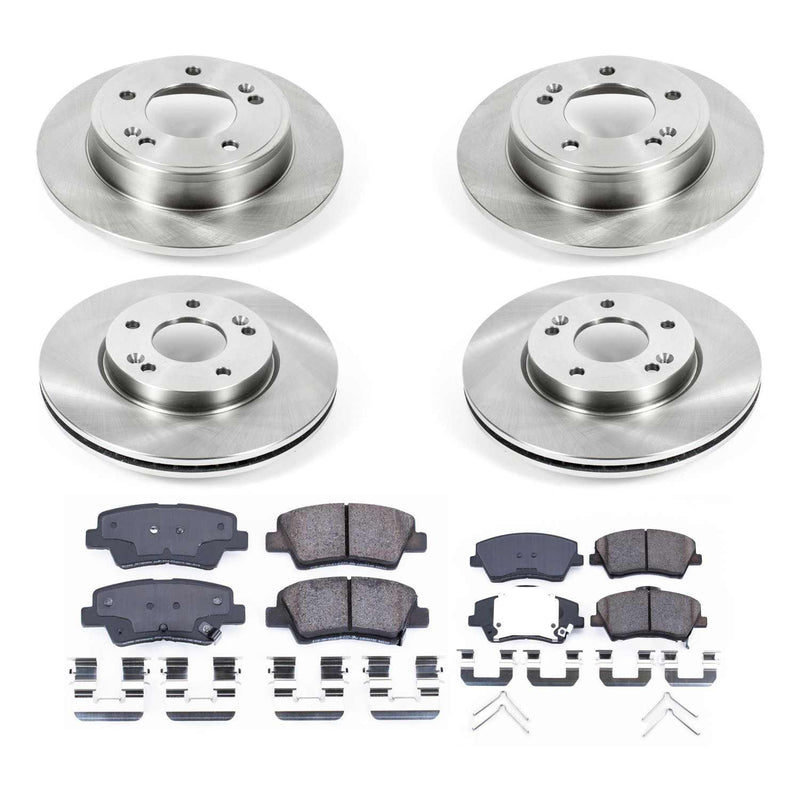 Power Stop KOE8508 Front And Rear Autospecialty 1-Click OE Replacement Pad And Rotor Kit for 2018-2020 Hyundai Elantra GT product image