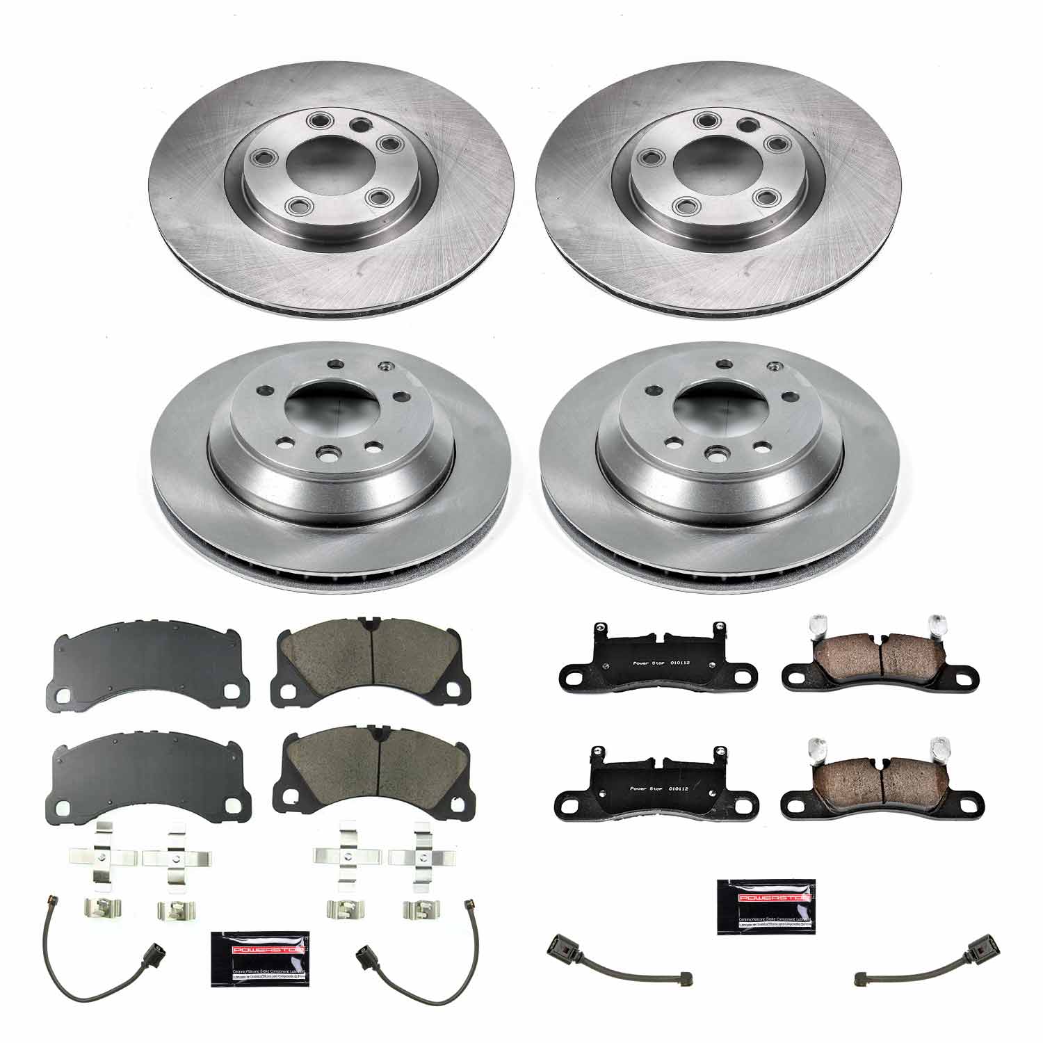 Power Stop KOE8516 Front And Rear Autospecialty 1-Click OE Replacement Pad And Rotor Kit for 2013 Porsche Cayenne Diesel, GTS, S, S Hybrid product image