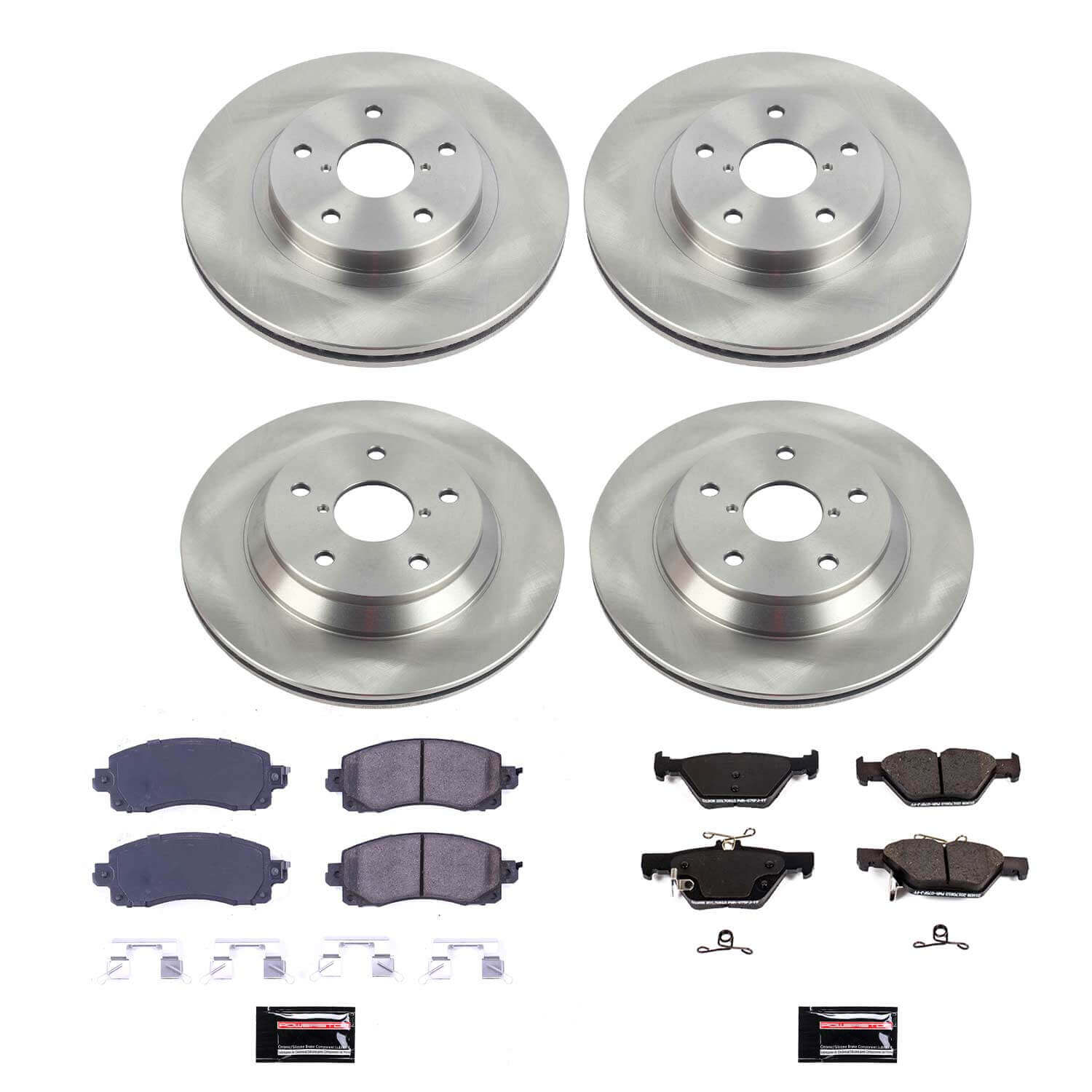 Power Stop KOE8520 Front And Rear Autospecialty 1-Click OE Replacement Pad And Rotor Kit for 2019-2021 Subaru Forester Base product image