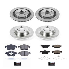Power Stop KOE8532 Front And Rear Autospecialty 1-Click OE Replacement Pad And Rotor Kit for 2017-2018 Ford Fusion Platinum, Platinum Hybrid, S, S Hybrid, SE, SE Hybrid, Titanium, Titanium product image