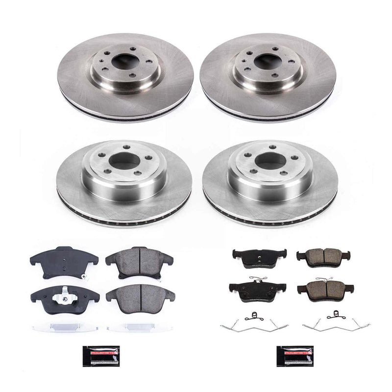 Power Stop KOE8534 Front And Rear Autospecialty 1-Click OE Replacement Pad And Rotor Kit for 2017-2018 Ford Fusion Energi SE, Energi Titanium, Energi Platinum product image