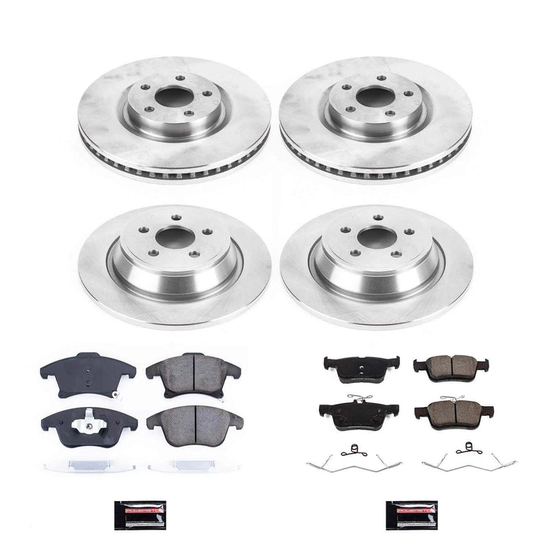 Power Stop KOE8541 Front And Rear Autospecialty 1-Click OE Replacement Pad And Rotor Kit for 2019-2020 Ford Police Responder Hybrid product image