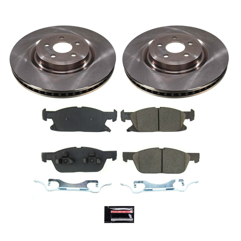 Power Stop KOE8542 Front Autospecialty 1-Click OE Replacement Pad And Rotor Kit for 2019-2024 Ford Edge ST product image