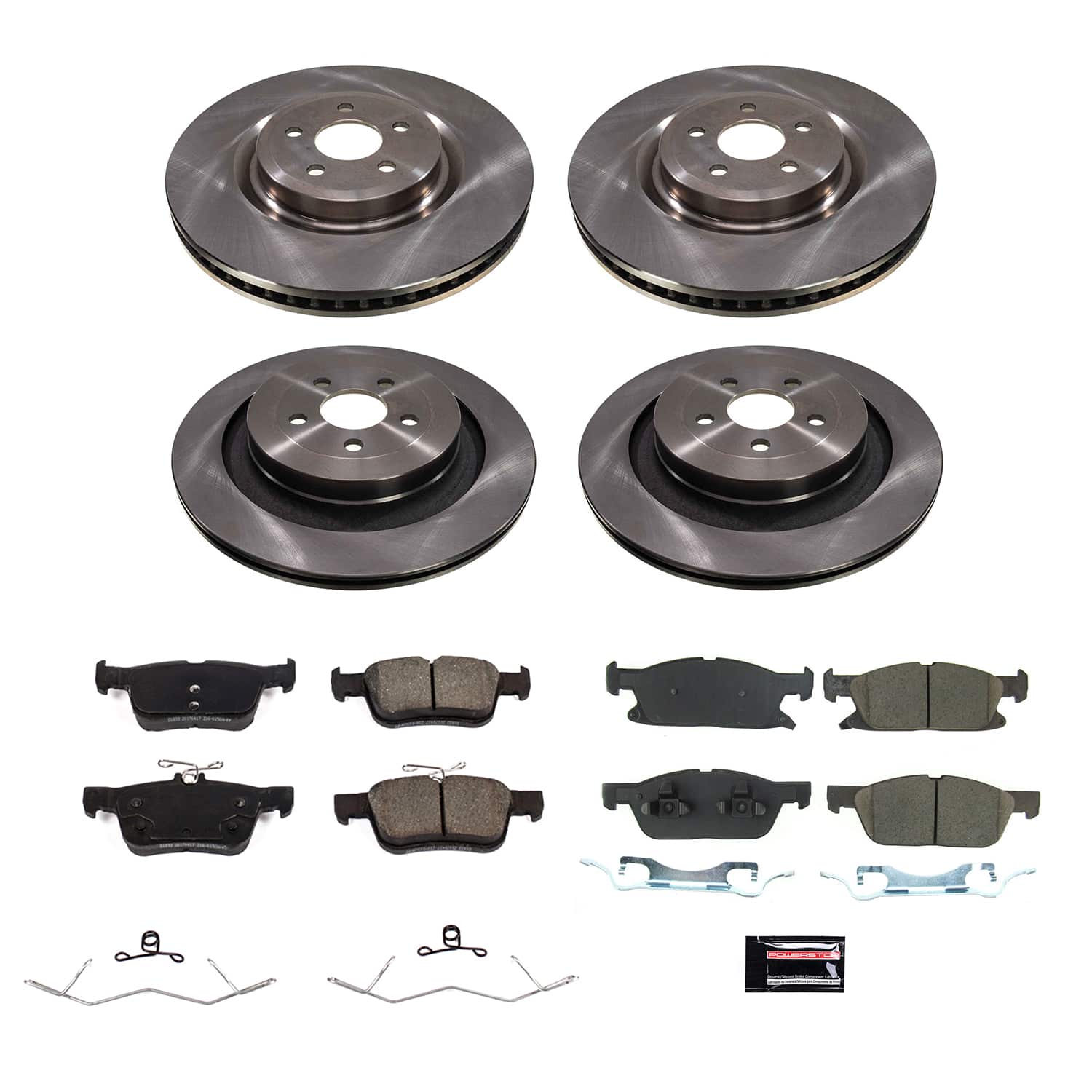 Power Stop KOE8543 - Front And Rear Autospecialty 1-Click OE Replacement Pad And Rotor Kit vehicle fitment brake part