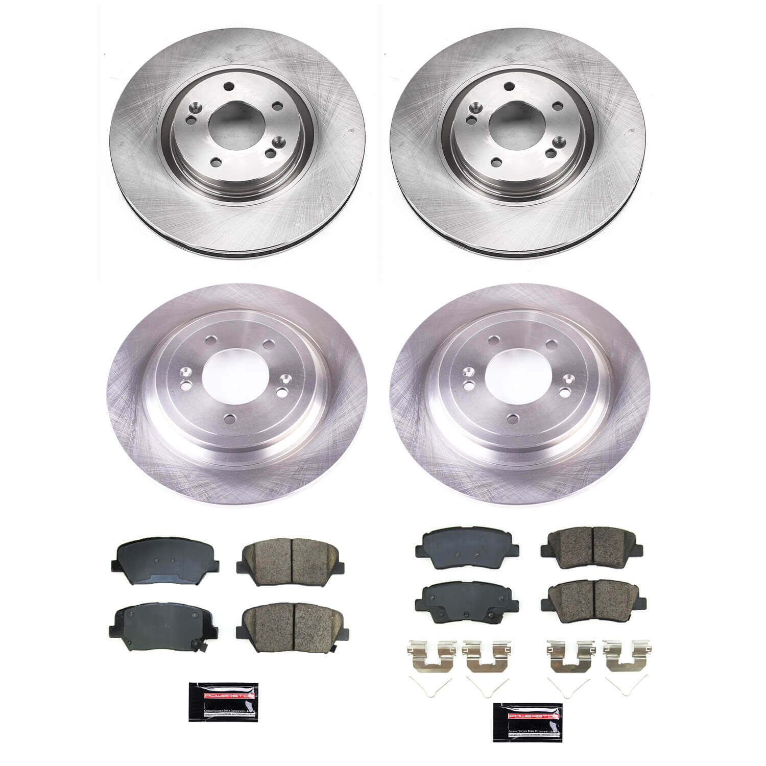 Power Stop KOE8612 Front And Rear Autospecialty 1-Click OE Replacement Pad And Rotor Kit for 2019-2024 Hyundai Nexo product image