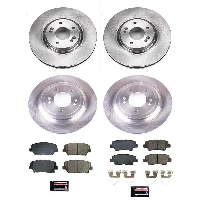 Power Stop KOE8612 Front And Rear Autospecialty 1-Click OE Replacement Pad And Rotor Kit for 2019-2024 Hyundai Nexo product image