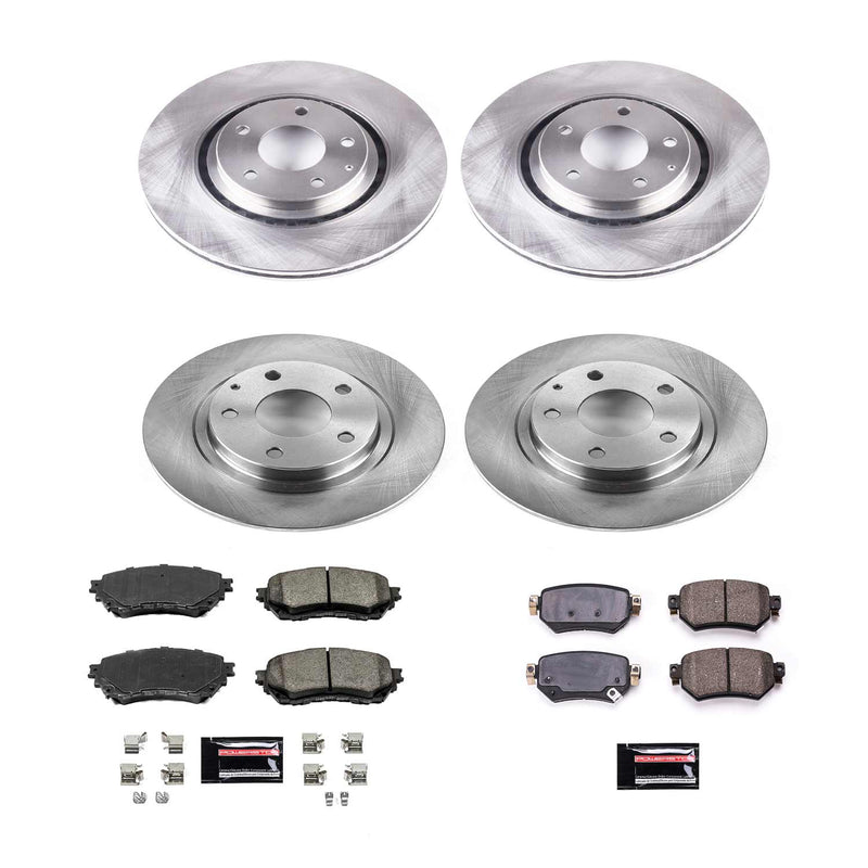 Power Stop KOE8618 Front And Rear Autospecialty 1-Click OE Replacement Pad And Rotor Kit for 2019-2020 Mazda 6 product image