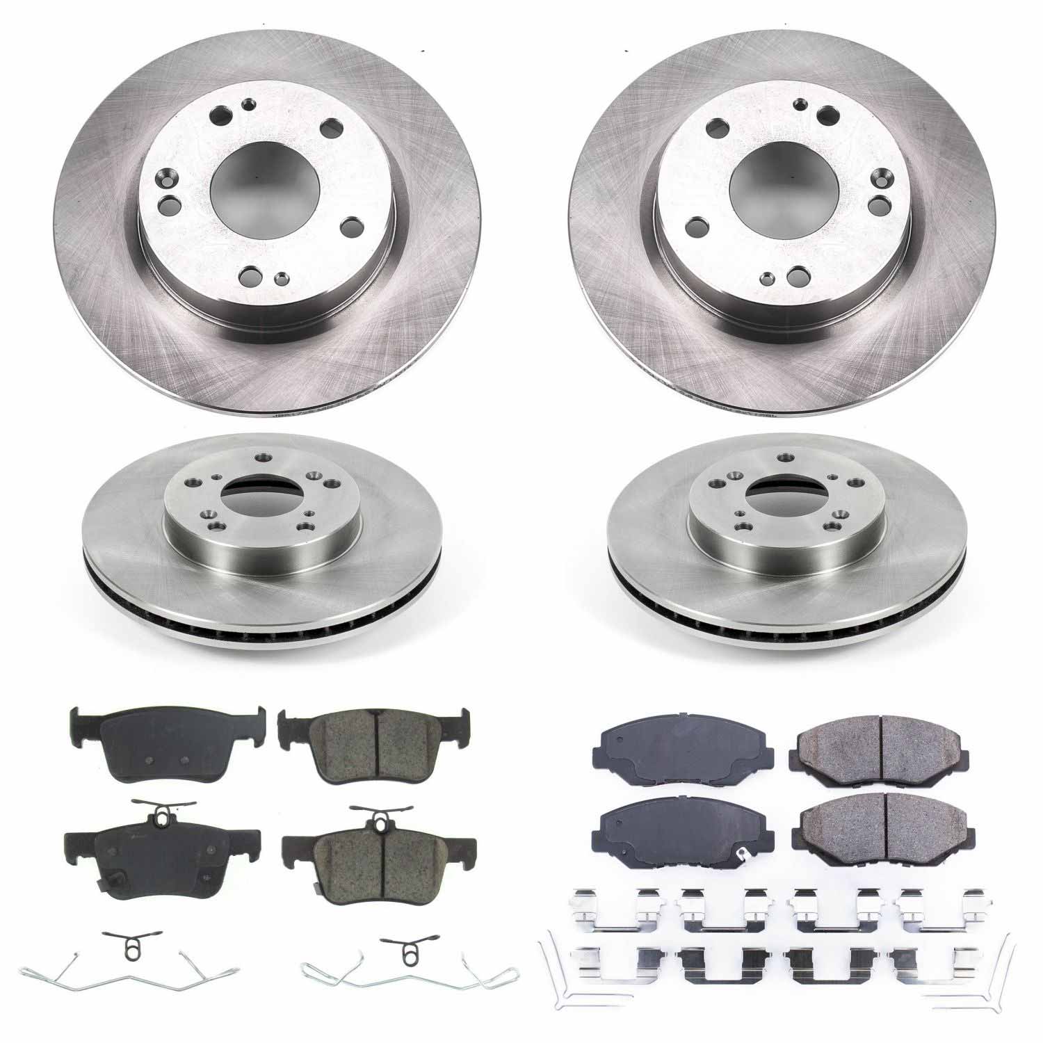 Power Stop KOE8620 Front And Rear Autospecialty 1-Click OE Replacement Pad And Rotor Kit for 2020 Honda Civic EX, EX-L, LX, Sport, Sport Touring Hatchback product image