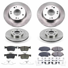 Power Stop KOE8620 Front And Rear Autospecialty 1-Click OE Replacement Pad And Rotor Kit for 2020 Honda Civic EX, EX-L, LX, Sport, Sport Touring Hatchback product image